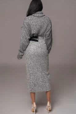 JLUXLABEL Grey New Beginnings Oversized Turtleneck