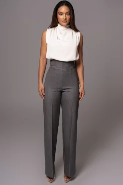 JLUXLABEL Grey Novena Woven Pants