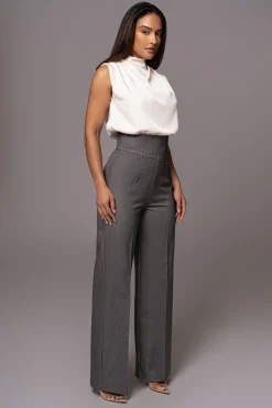 JLUXLABEL Grey Novena Woven Pants