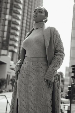 JLUXLABEL Grey Stepping Out Sweater Cardigan