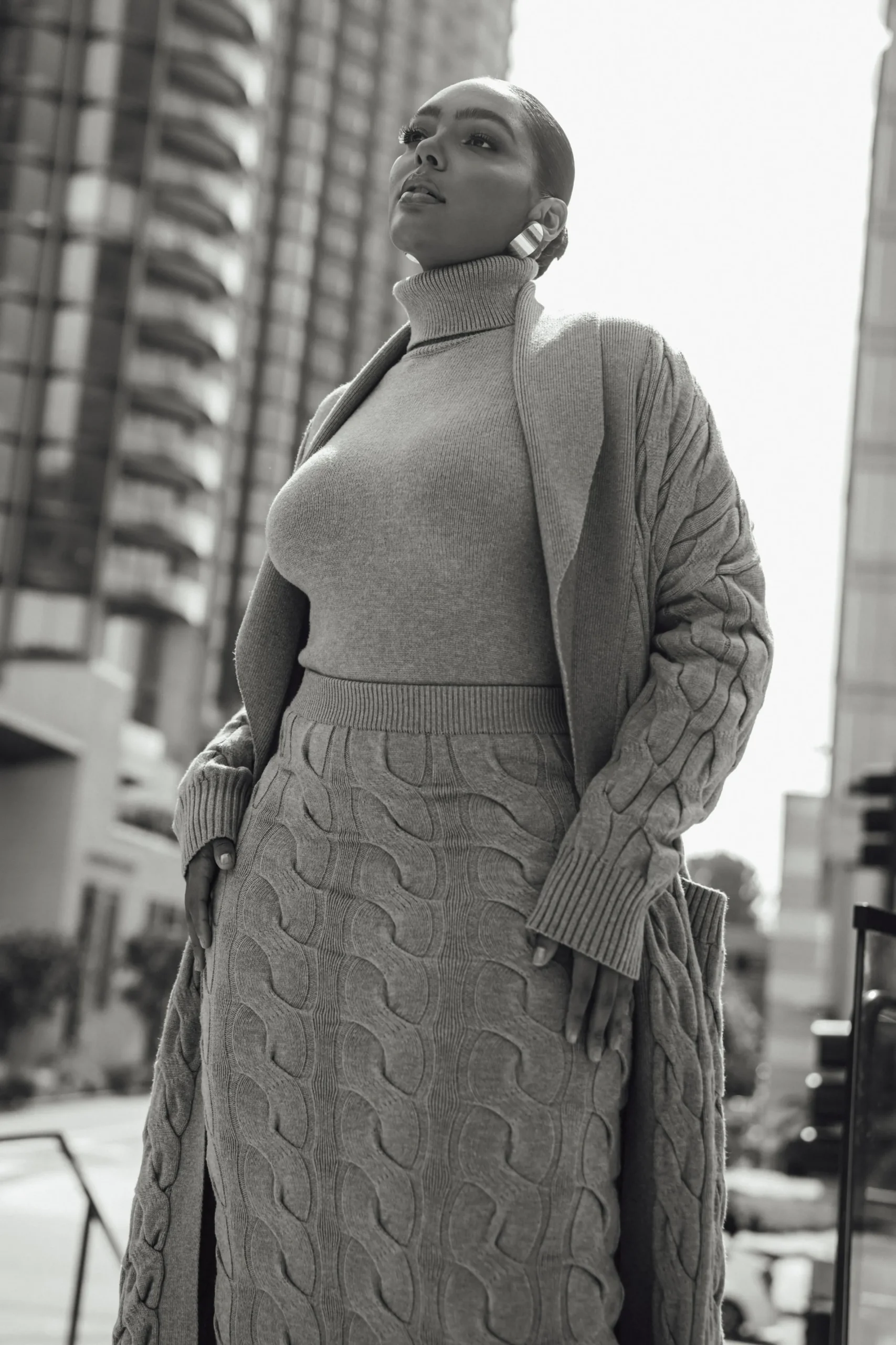 JLUXLABEL Grey Stepping Out Sweater Cardigan