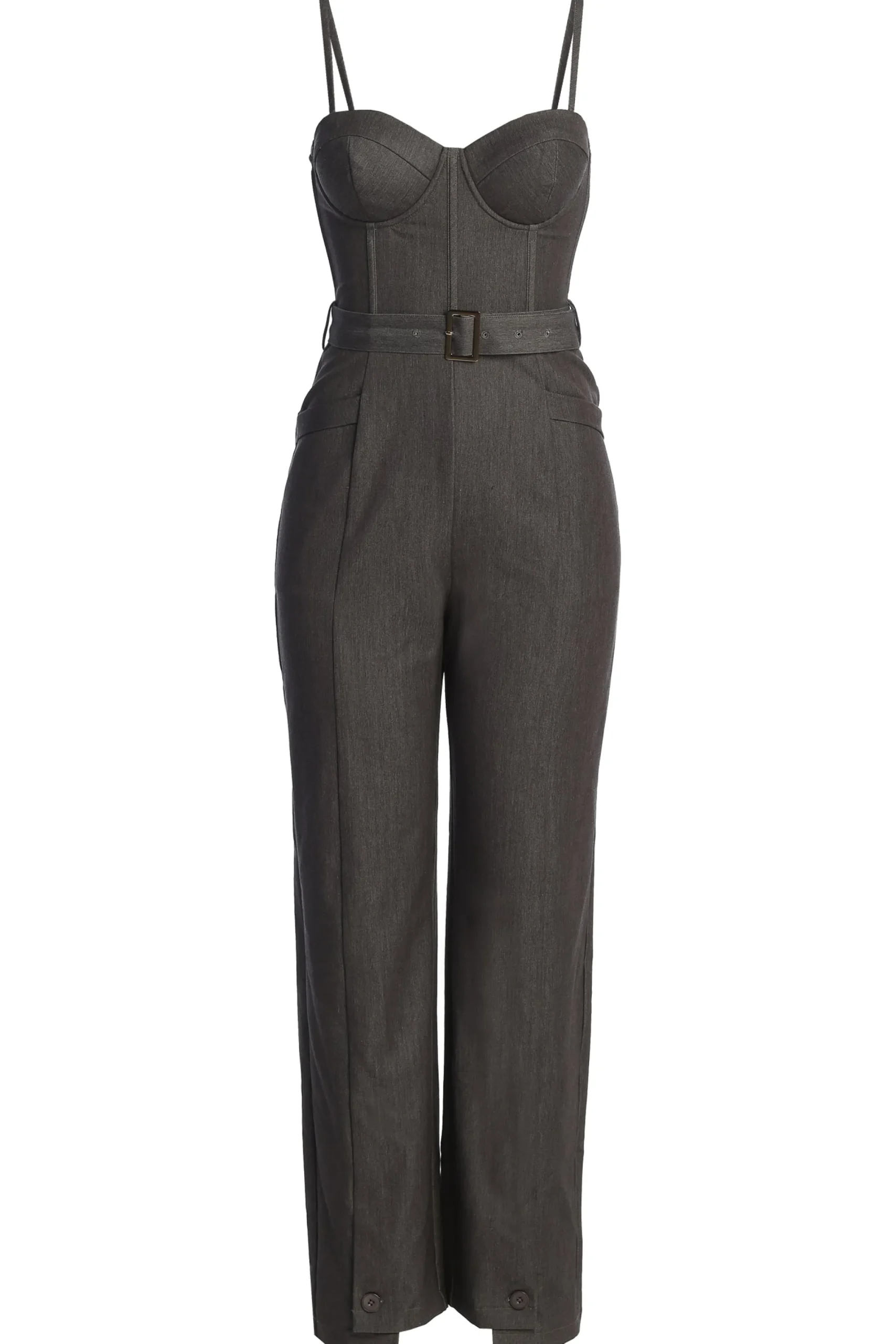 JLUXLABEL Grey Sweetheart Aroma Jumpsuit