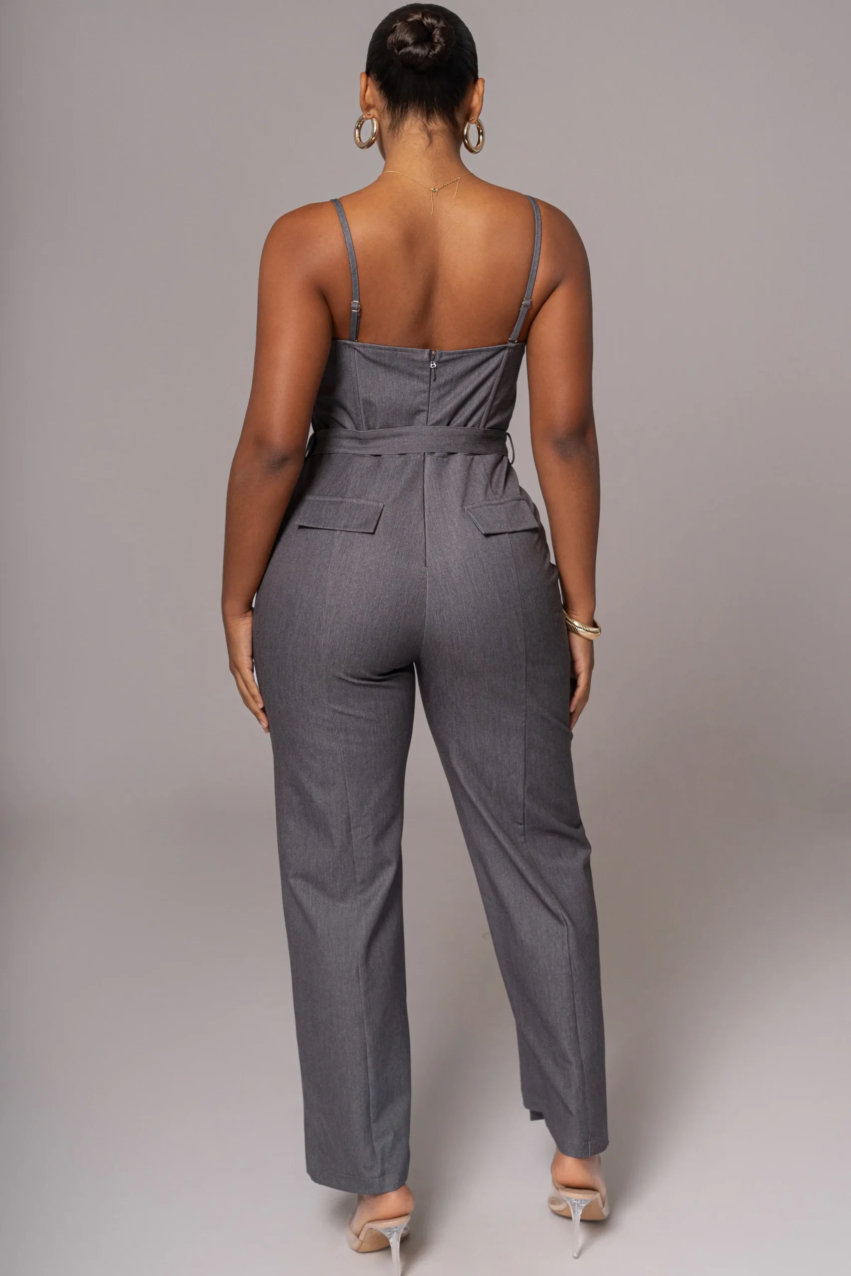 JLUXLABEL Grey Sweetheart Aroma Jumpsuit