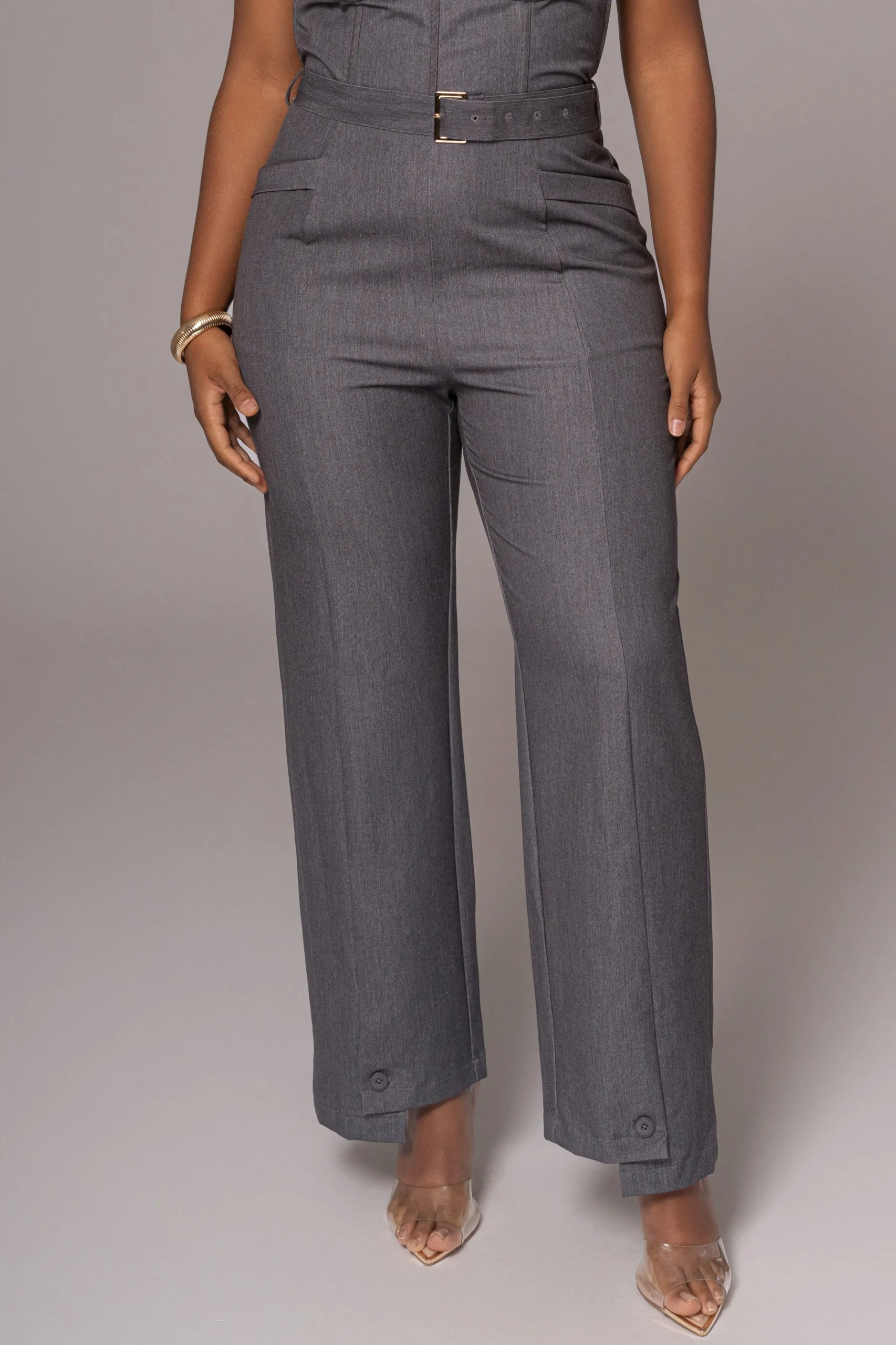 JLUXLABEL Grey Sweetheart Aroma Jumpsuit