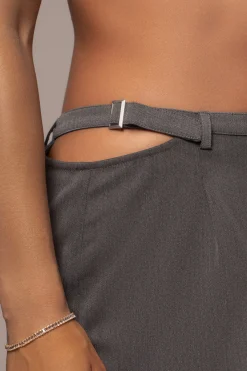 JLUXLABEL Grey Symone Cutout Pants