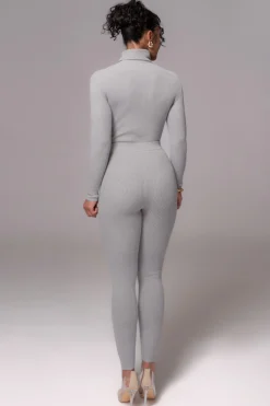 JLUXLABEL Heather Grey Arlett Turtleneck Bodysuit