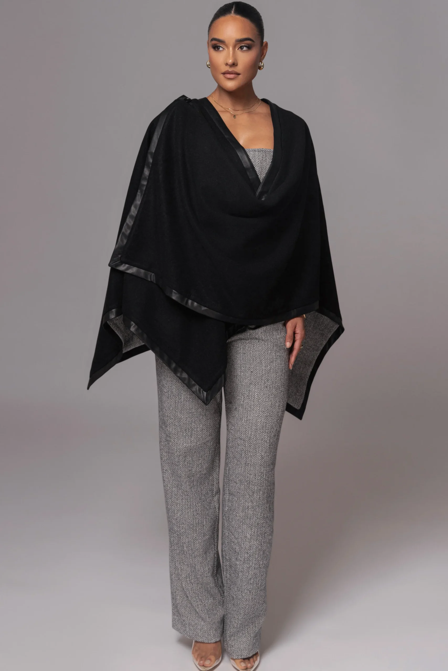 JLUXLABEL Herringbone Reversible Shawl