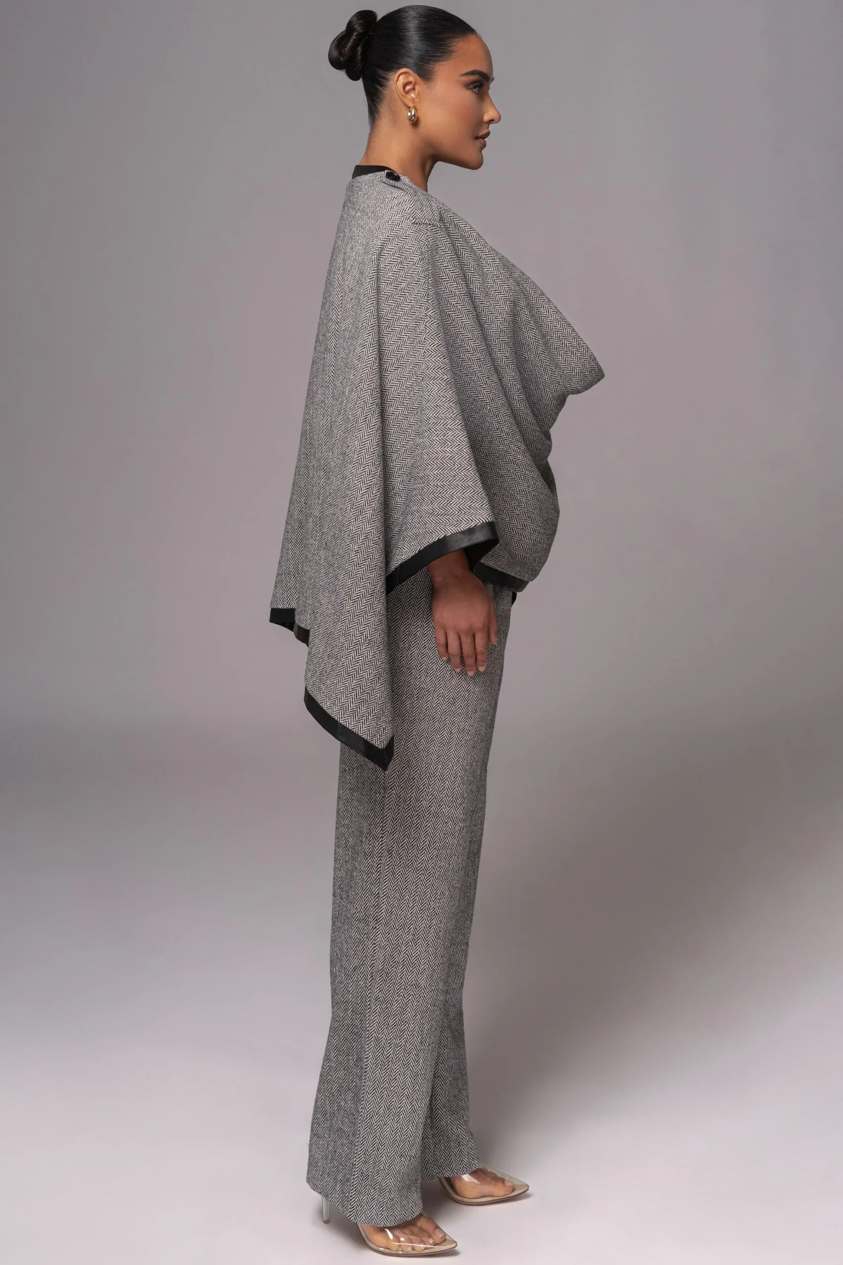 JLUXLABEL Herringbone Reversible Shawl