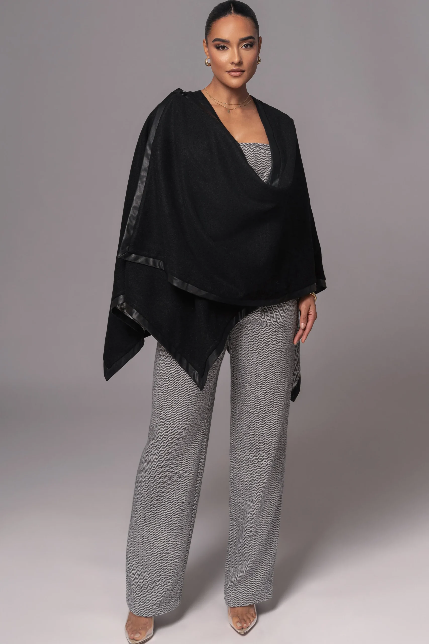 JLUXLABEL Herringbone Reversible Shawl
