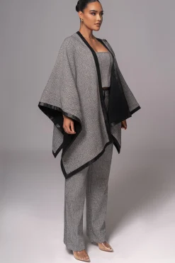 JLUXLABEL Herringbone Reversible Shawl