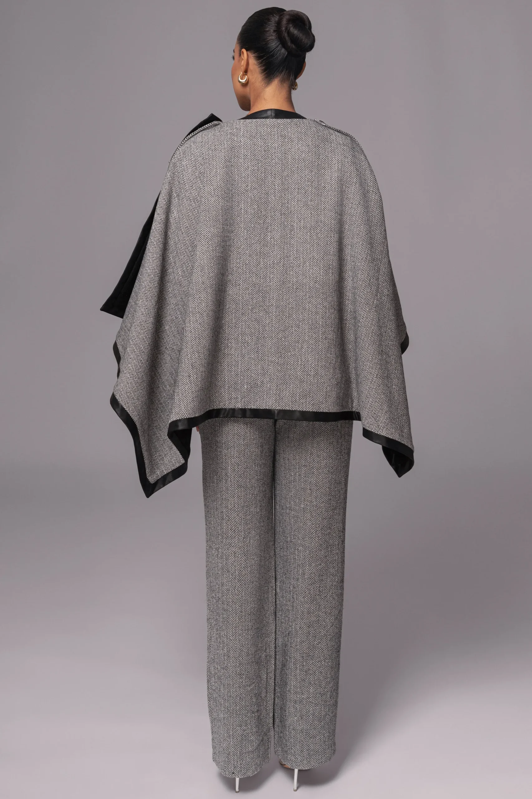 JLUXLABEL Herringbone Reversible Shawl
