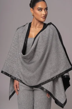 JLUXLABEL Herringbone Reversible Shawl