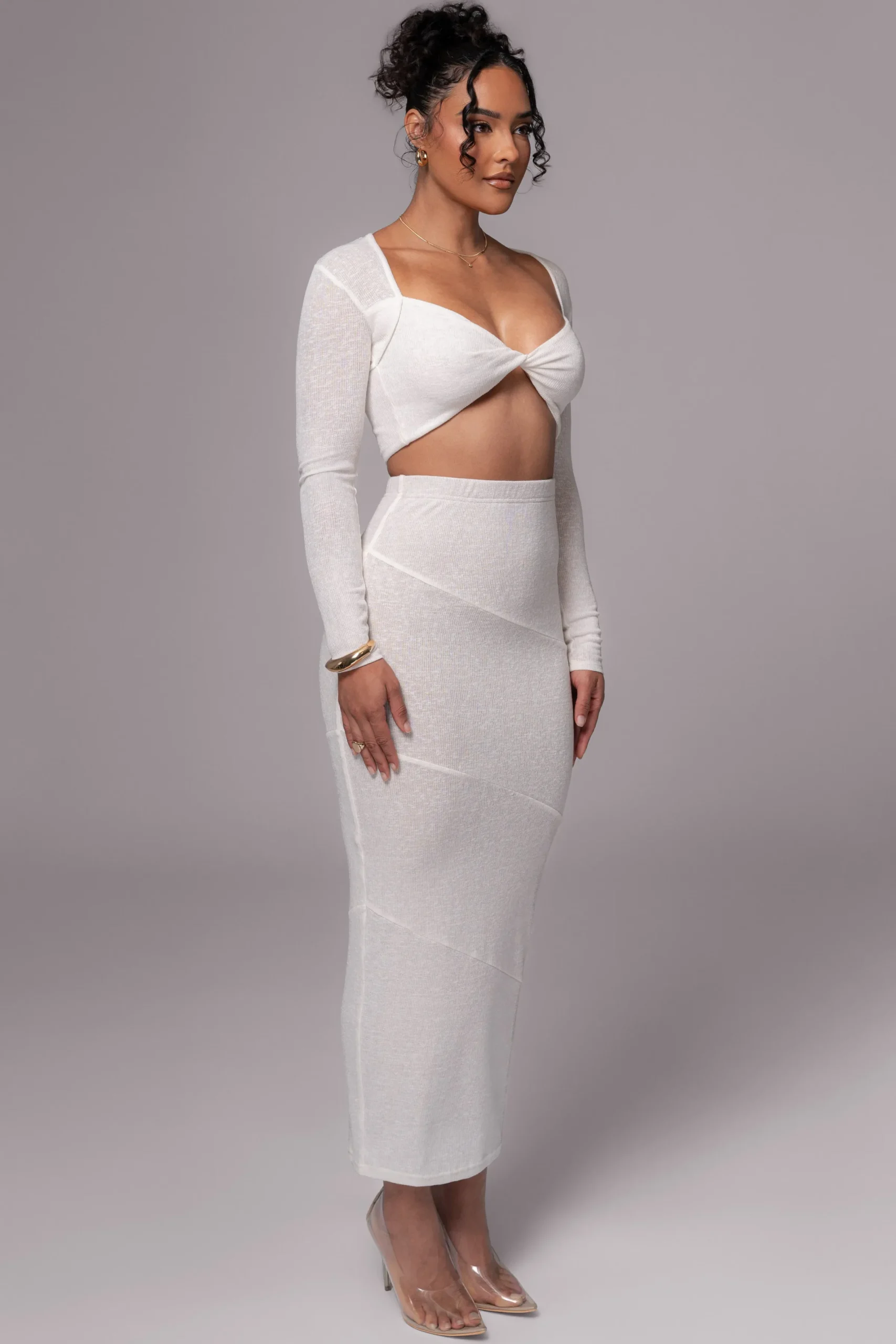JLUXLABEL Ivory All About You Skirt Set