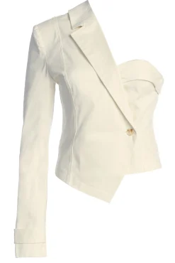 JLUXLABEL Ivory Amal One Shoulder Top