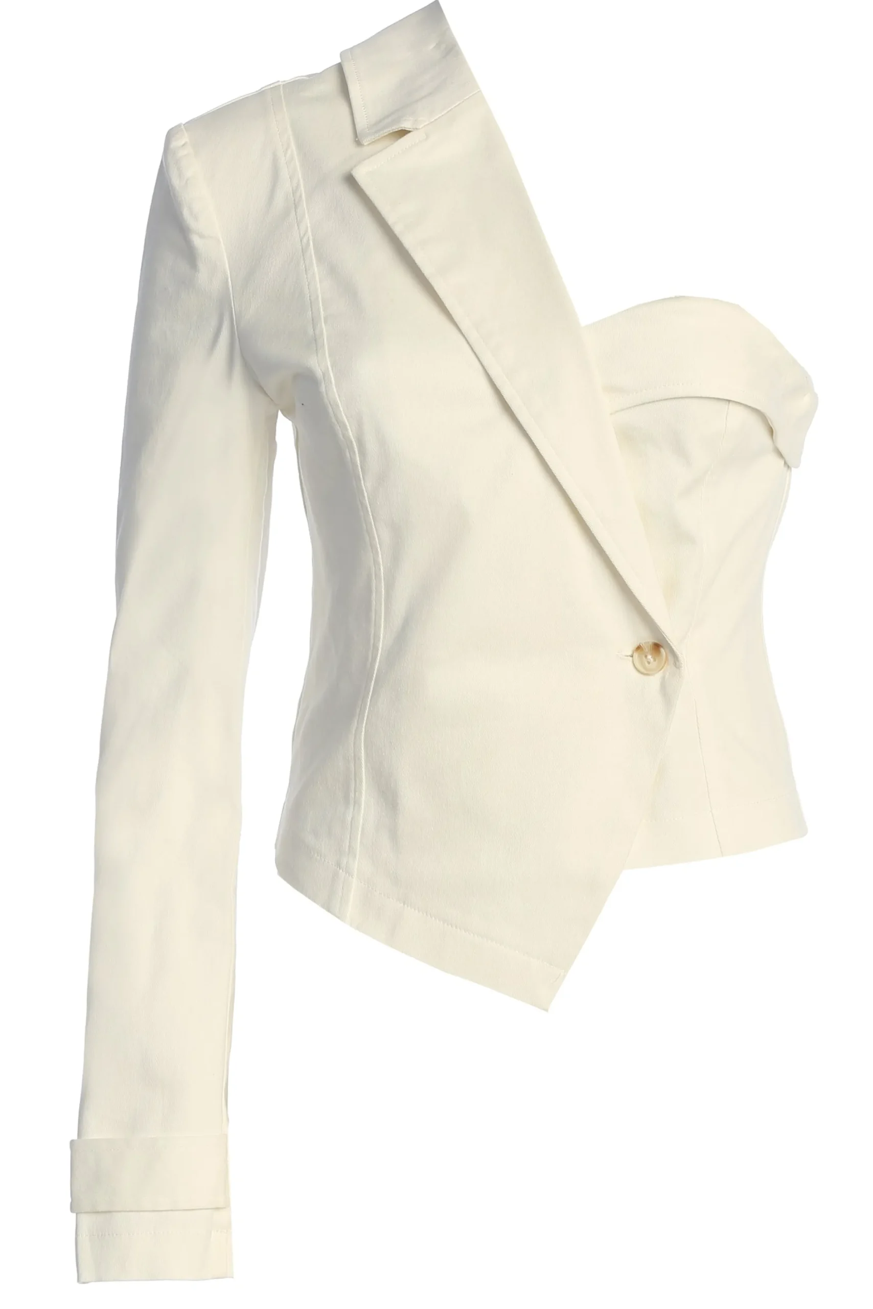 JLUXLABEL Ivory Amal One Shoulder Top