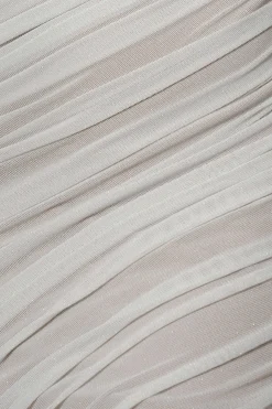 JLUXLABEL Ivory Aura Shimmer Midi Dress