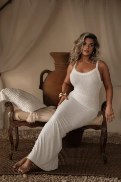 JLUXLABEL Ivory Back To You Maxi Dress