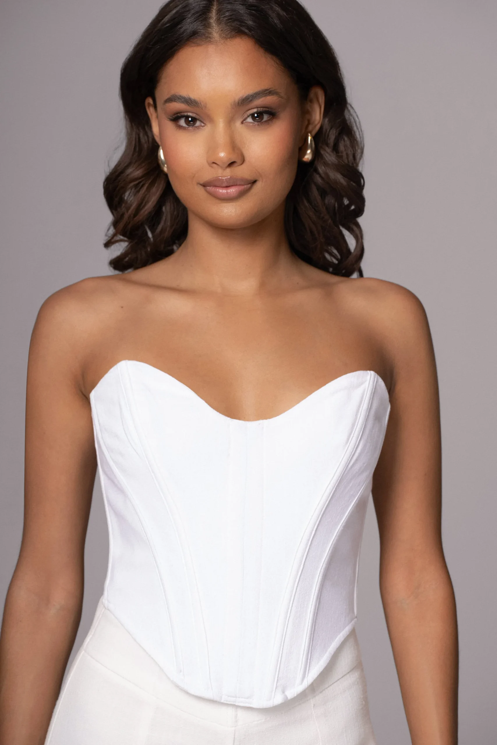 JLUXLABEL Ivory Beyond The Sea Linen Corset