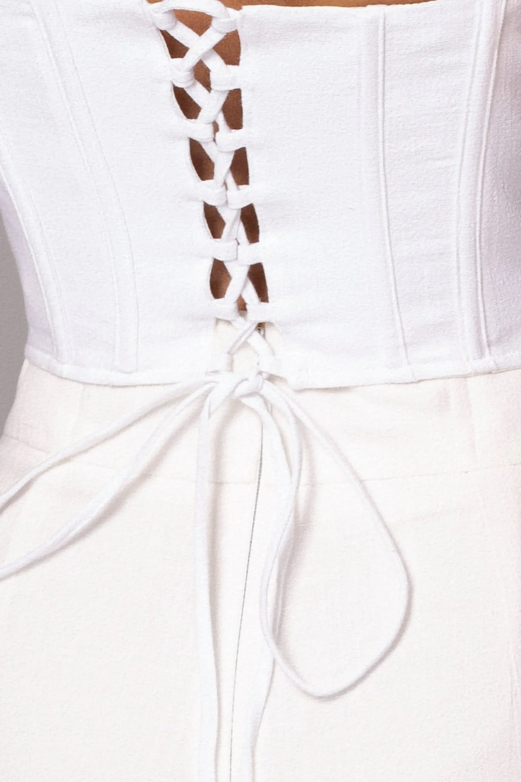 JLUXLABEL Ivory Beyond The Sea Linen Corset