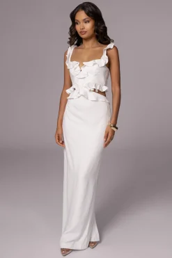 JLUXLABEL Ivory Brighter Days Linen Maxi Dress