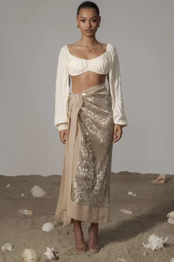 JLUXLABEL Ivory Carey Long Sleeve Top