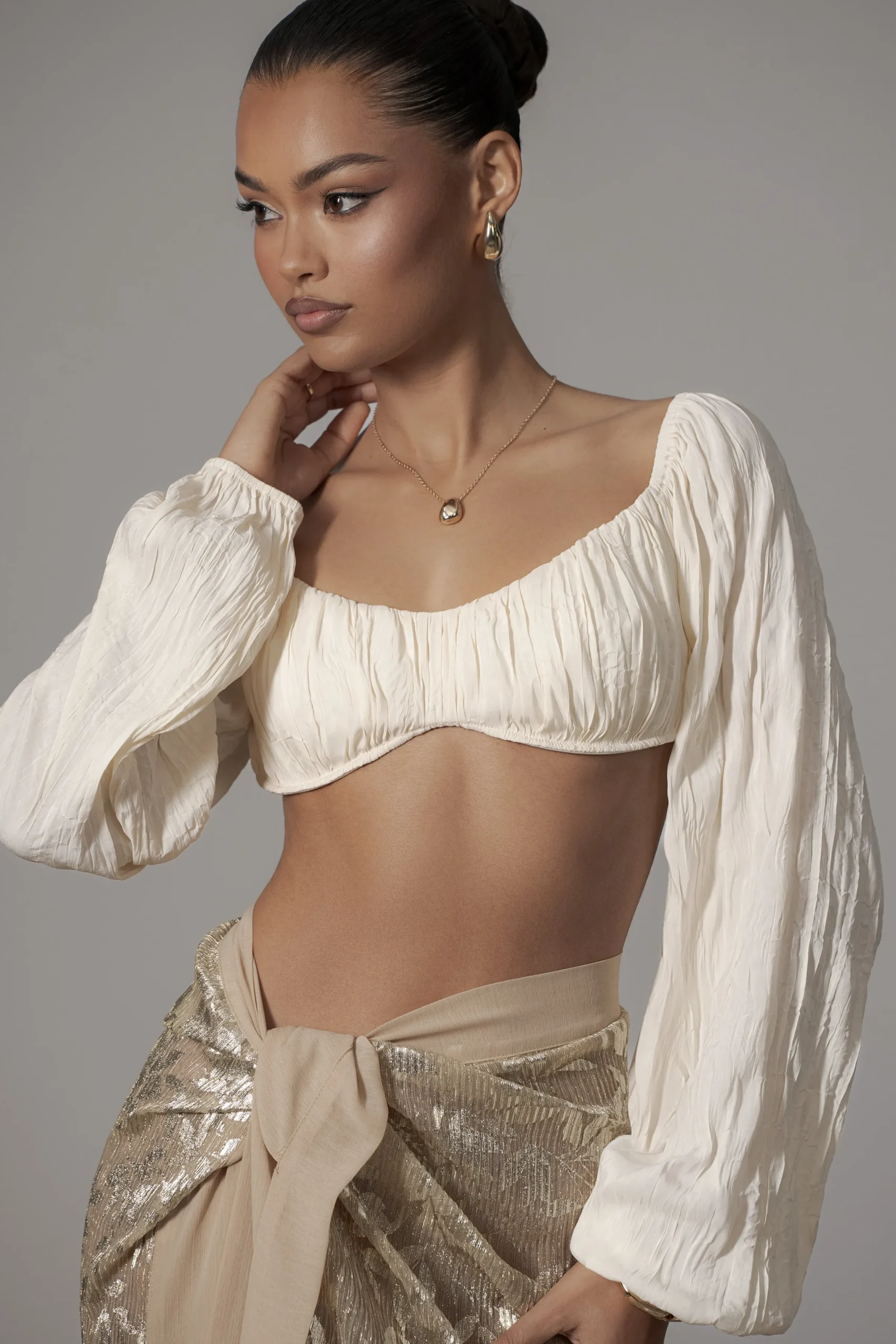 JLUXLABEL Ivory Carey Long Sleeve Top