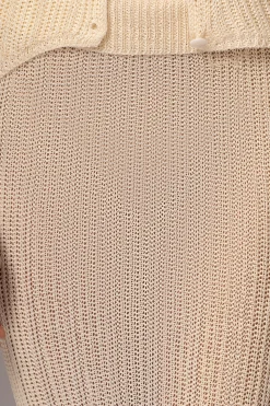 JLUXLABEL Ivory Cyrus Ribbed Skirt Set