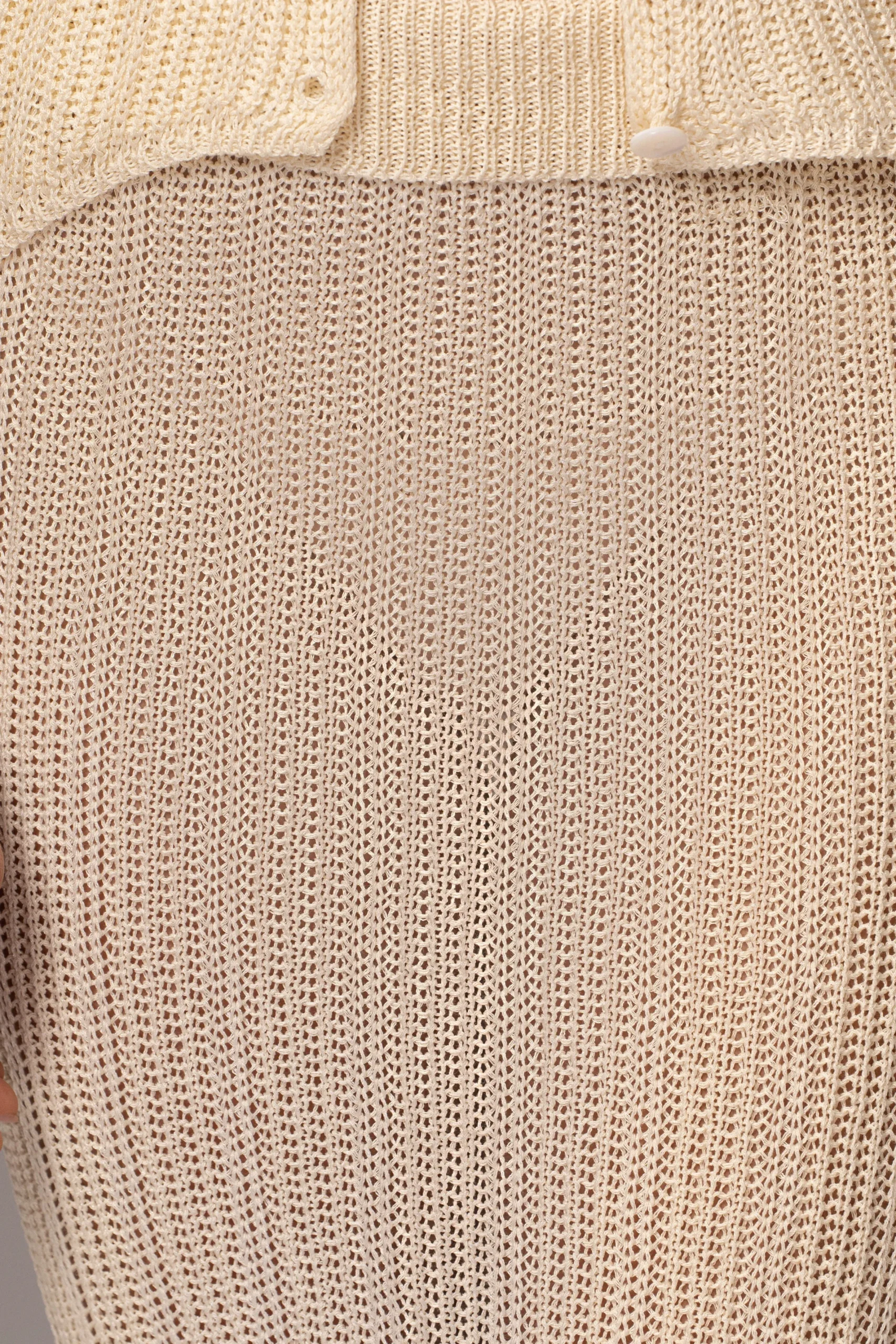 JLUXLABEL Ivory Cyrus Ribbed Skirt Set