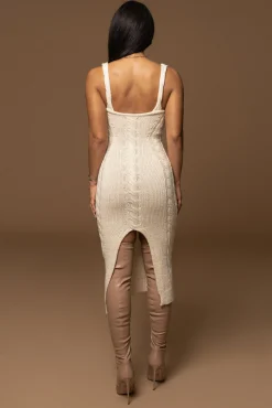 JLUXLABEL Ivory Daria Sweater Knit Dress