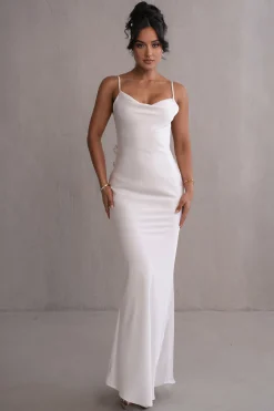 JLUXLABEL Ivory Down The Aisle Satin Gown