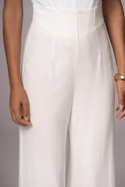 JLUXLABEL Ivory Explorer Linen Pants
