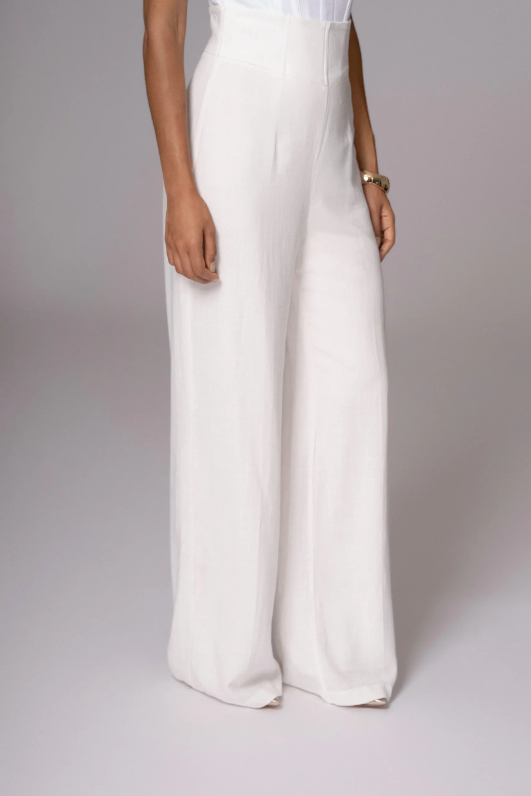 JLUXLABEL Ivory Explorer Linen Pants