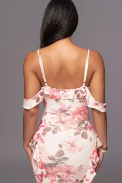 JLUXLABEL Ivory Floral Maude Maxi Dress