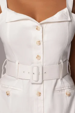 JLUXLABEL Ivory Forever Summer Belted Dress