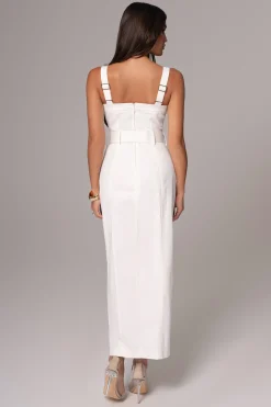 JLUXLABEL Ivory Forever Summer Belted Dress
