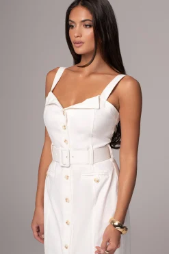 JLUXLABEL Ivory Forever Summer Belted Dress