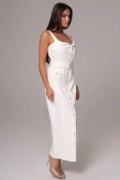 JLUXLABEL Ivory Forever Summer Belted Dress