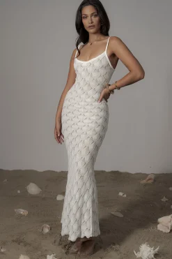 JLUXLABEL Ivory Gabriela Knit Maxi Dress