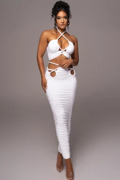 JLUXLABEL Ivory Go The Distance Skirt Set