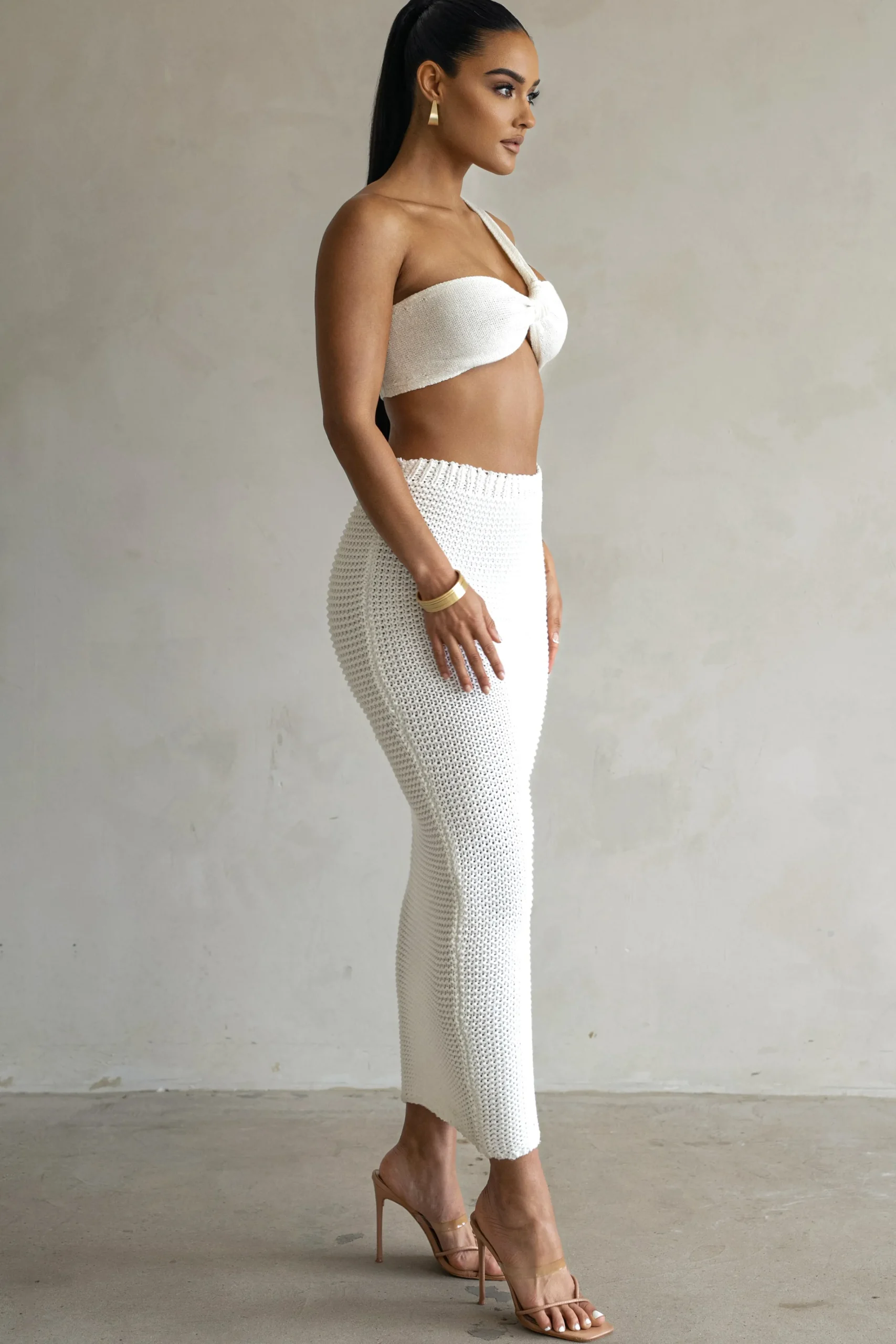 JLUXLABEL Ivory Jeanette Sweater Knit Top