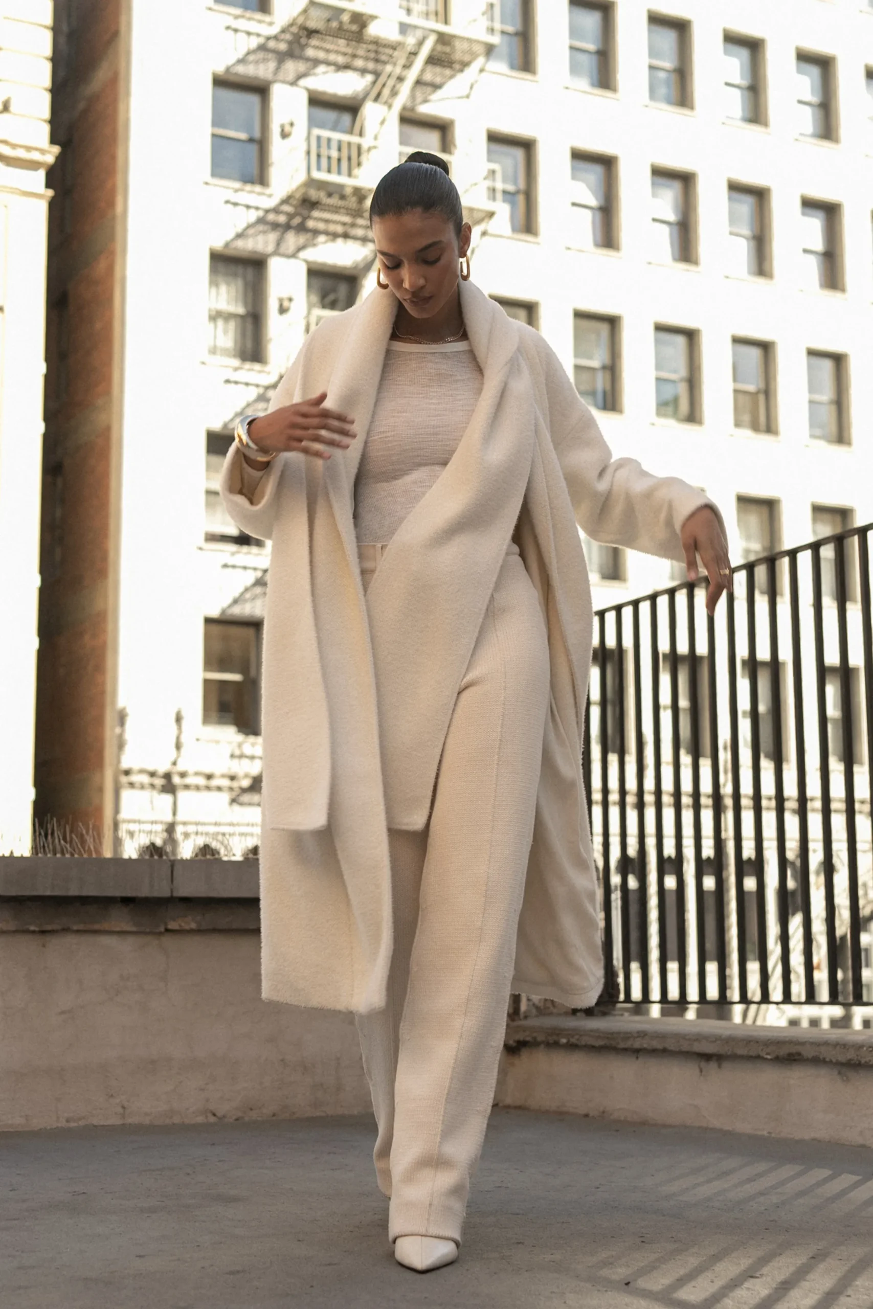 JLUXLABEL Ivory Jonah Coat