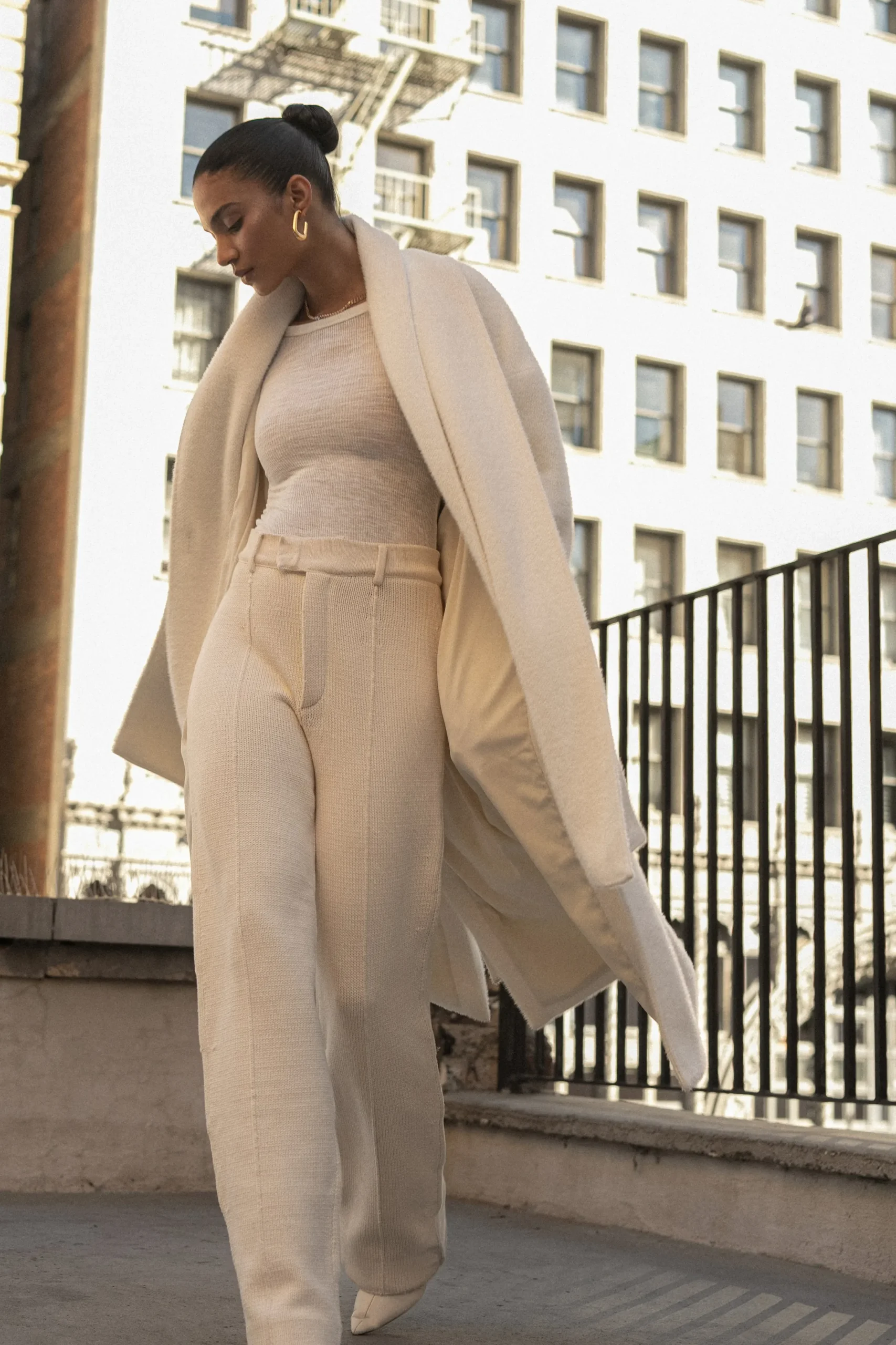 JLUXLABEL Ivory Jonah Coat