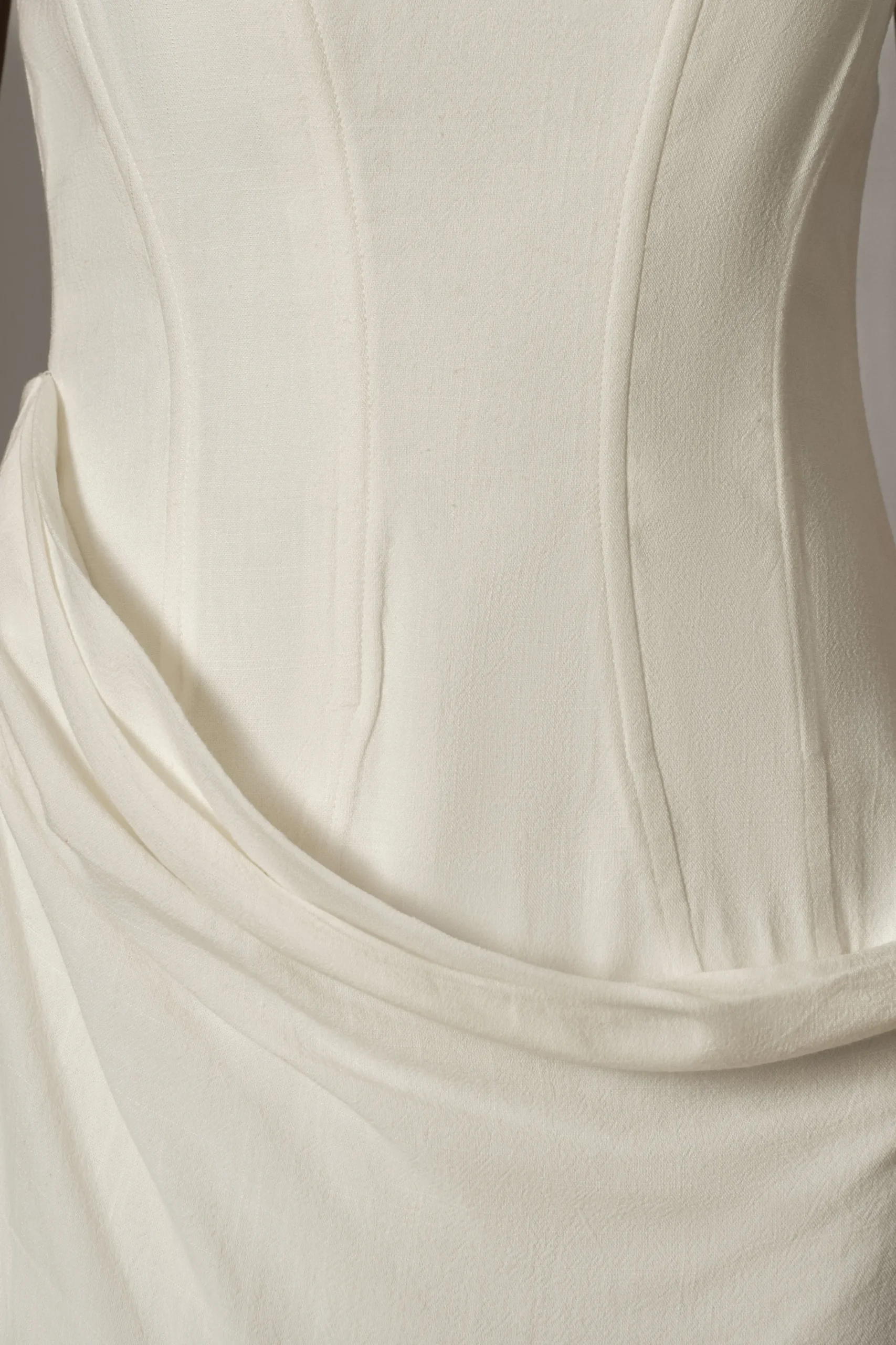 JLUXLABEL Ivory Journey Linen Maxi Dress