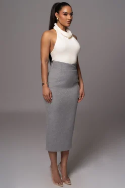 JLUXLABEL Ivory Joya Rib Knit Top