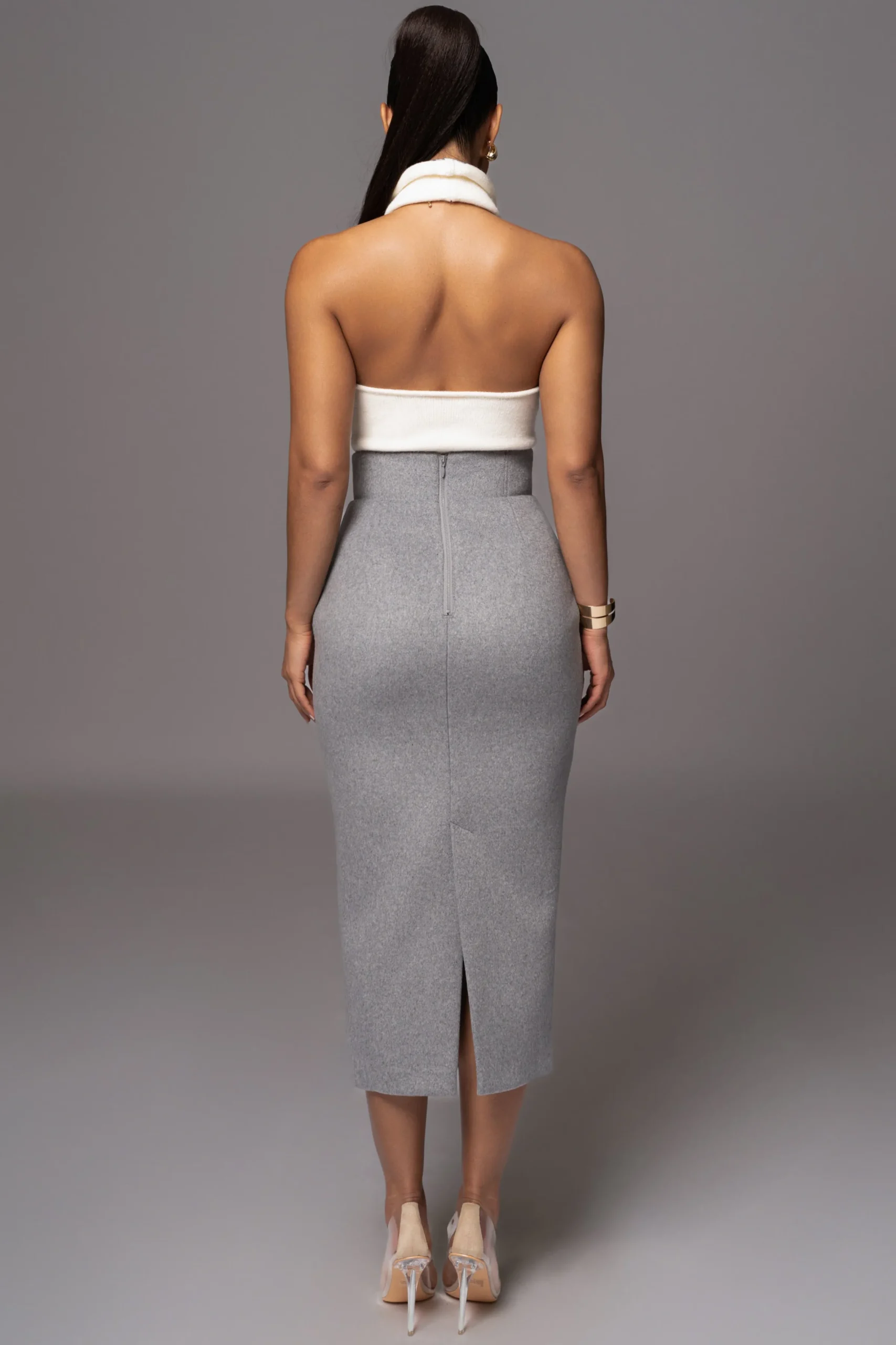 JLUXLABEL Ivory Joya Rib Knit Top