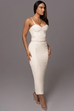 JLUXLABEL Ivory Jozie Bustier Top
