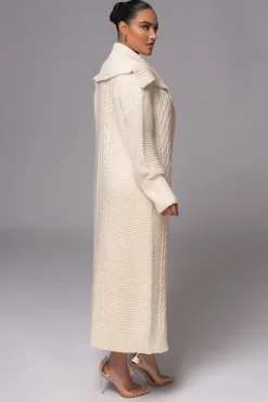 JLUXLABEL Ivory Malinda Sweater Knit Cardigan