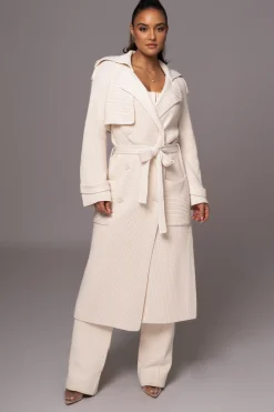 JLUXLABEL Ivory Maxinne Knit Coat
