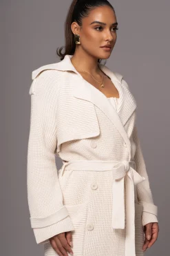 JLUXLABEL Ivory Maxinne Knit Coat