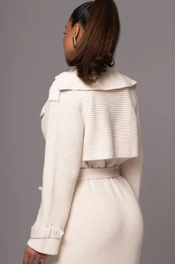 JLUXLABEL Ivory Maxinne Knit Coat